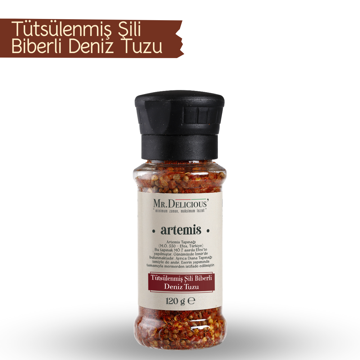 Tütsülenmiş Şili Biberli Deniz Tuzu