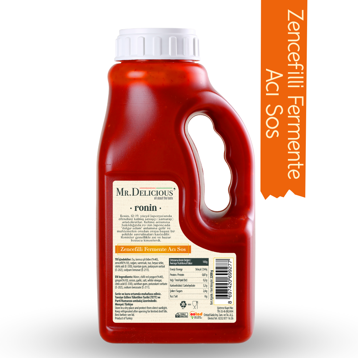 Zencefilli Fermente Acı Sos 2lt Burger Sosu