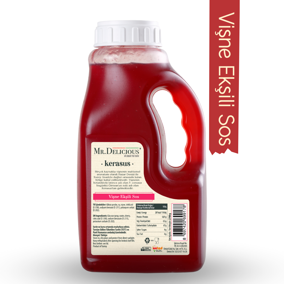 Vişne Ekşili Sos 2lt Kokteyl Sosu Salata Sosu